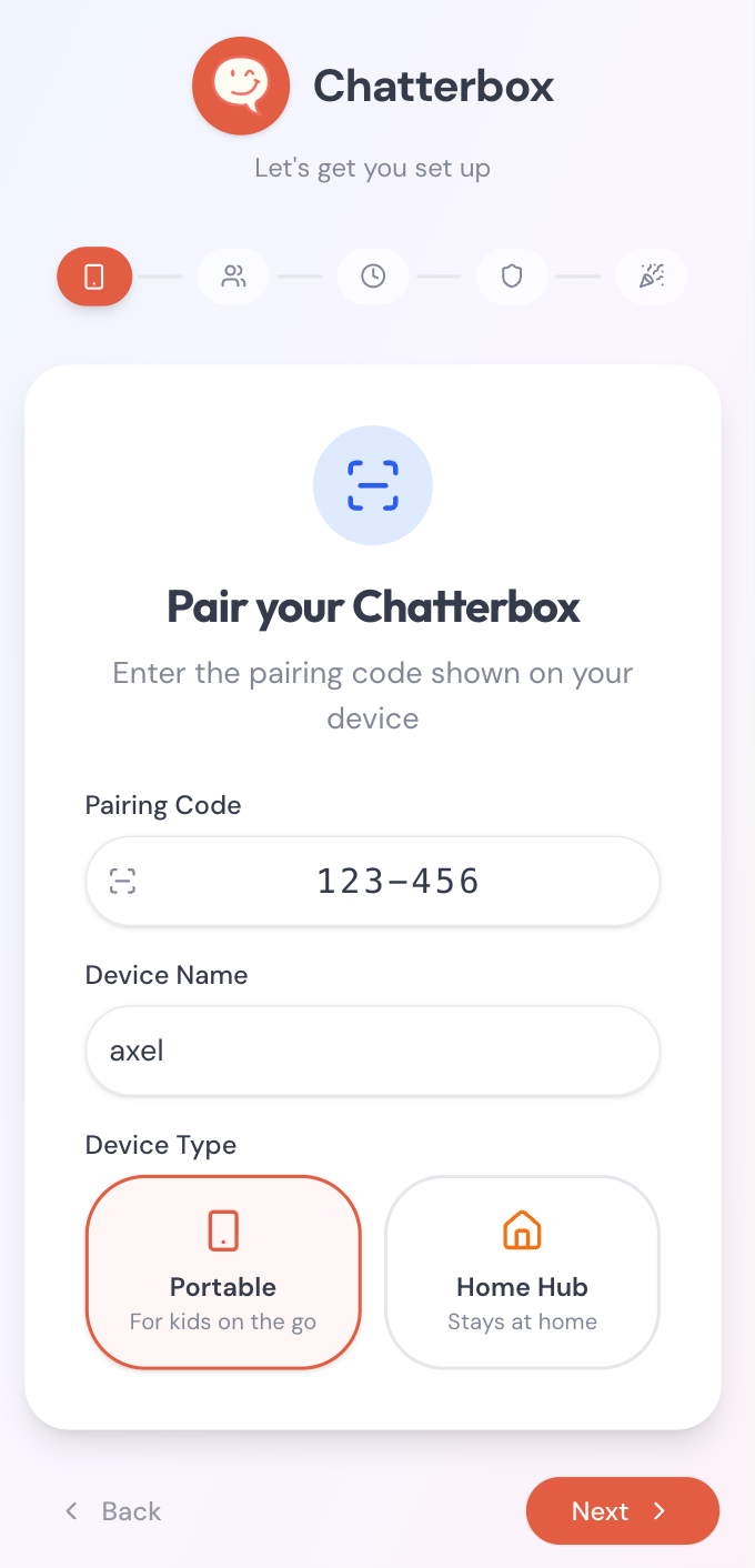 Pairing the Chatterbox kids phone with the parent app